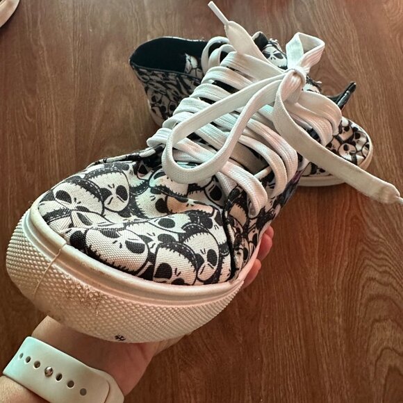 Disney Nightmare Before Christmas Jack Skeleton High Top Sneakers Size 8 - Picture 9 of 12